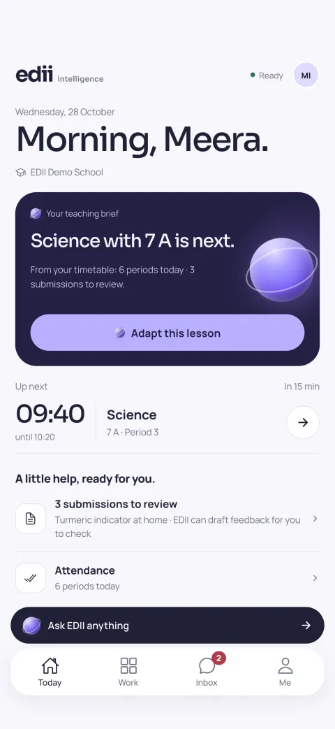 Teacher Today screen
