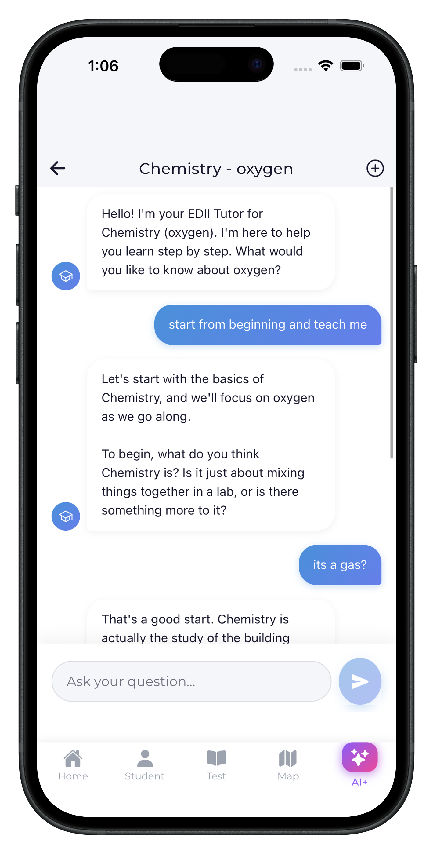 EDII AI Tutor - Interactive Learning Chat