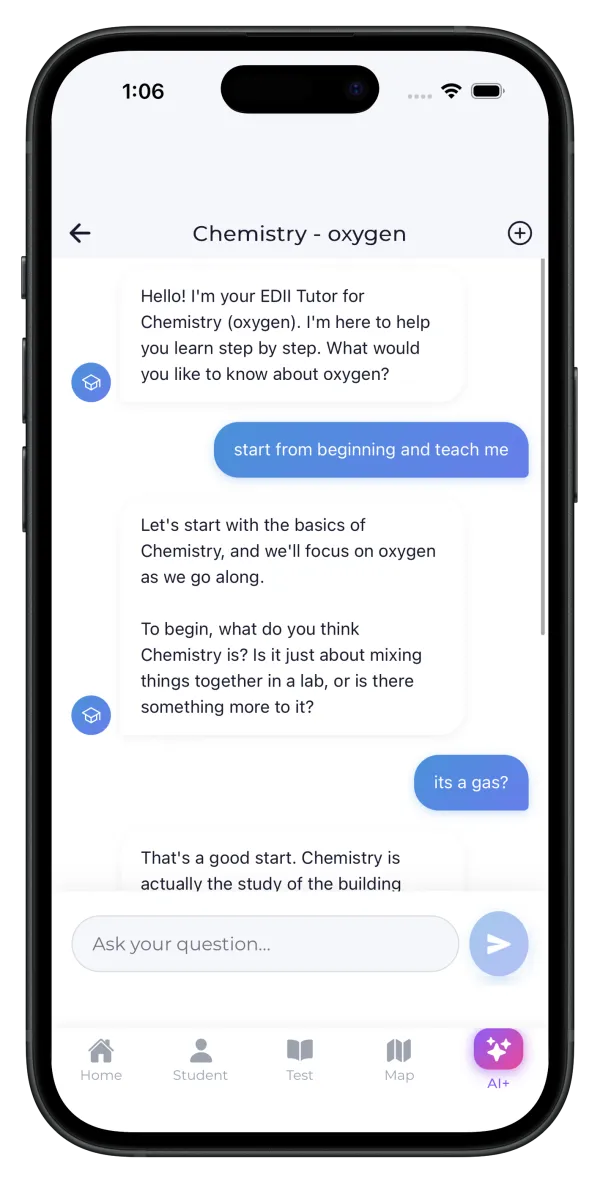 EDII AI Tutor - Interactive Learning Chat