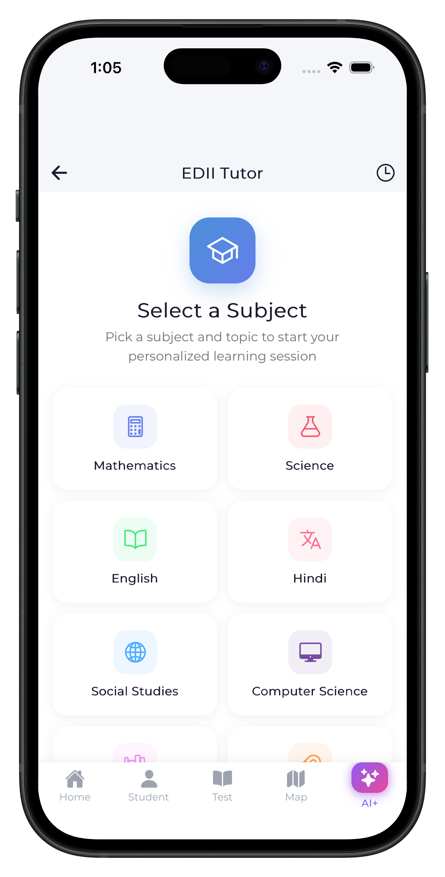 EDII Tutor Subject Selection